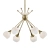 Elegant Mid-Century Gold Chandelier 3D model small image 1