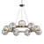 Sleek Nickel 9-Light Chandelier 3D model small image 1