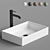 Elegant Rectangular Sink and Stylish Faucet 3D model small image 1