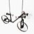 Loft Bicycle Chandelier: Stylish Hanging Lamp 3D model small image 1