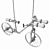 Loft Bicycle Chandelier: Stylish Hanging Lamp 3D model small image 4