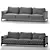 Modern Fabric Sofa for Stylish Living Spaces 3D model small image 2