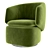 Swivel Crescent Chair: Sleek and Stylish 3D model small image 1