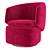 Swivel Crescent Chair: Sleek and Stylish 3D model small image 3