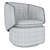 Swivel Crescent Chair: Sleek and Stylish 3D model small image 5