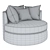 Contemporary Gray Swivel Accent Chair 3D model small image 3