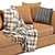 Elegant Taylor Leather Sofa 3D model small image 2