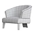 Reeves Large Armchair: Luxurious Comfort for Your Home 3D model small image 7