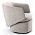 Swivel Crescent Chair: Stylish & Functional 3D model small image 1