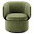 Swivel Crescent Chair: Stylish & Functional 3D model small image 4