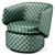 Swivel Crescent Chair: Stylish & Functional 3D model small image 5