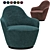 Elegant Swivel Armchair: 2-in-1 Comfort 3D model small image 5