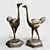 Elegant Ostrich Egg Sculptures 3D model small image 1