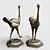 Elegant Ostrich Egg Sculptures 3D model small image 3