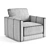 Petite Leather Swivel Chair 3D model small image 5