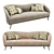 Luxe Three-Seater Sofa: Stylish Comfort 3D model small image 3