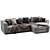 Elegant Reversi Chaise Longue Sofa 3D model small image 2