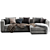 Elegant Reversi Chaise Longue Sofa 3D model small image 3