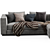 Elegant Reversi Chaise Longue Sofa 3D model small image 4