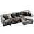 Elegant Reversi Chaise Longue Sofa 3D model small image 6