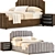 Bayonne Bed: High-Quality, Unwrapped Design 3D model small image 2