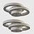 Minimalist Ceiling Lamp: Black/White, 60mm Height 3D model small image 2