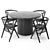 Modern Dining Table Set 3D model small image 1