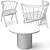 Modern Dining Table Set 3D model small image 5