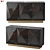 Reflective Elegance: Gold/Black Art Deco Sideboard 3D model small image 1