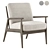Title: Modern Mid Century Chair Set 3D model small image 1