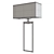 Elegant Rectangular 2-Light Sconce 3D model small image 2