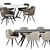 "Stylish Cadira Dining Set: Variety of Colors and Shapes 3D model small image 2