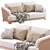 Sleek Borial Sofa 3D model small image 2