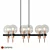 Sleek Bronze Bauhaus Chandelier 3D model small image 1