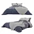 Luxurious Linen House Quilt Cover 3D model small image 1