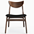 Modern Slat Back Side Chair 3D model small image 2