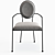 Elegant Cairo Linen Armchair 3D model small image 2