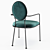 Elegant Cairo Linen Armchair 3D model small image 3