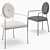 Elegant Cairo Linen Armchair 3D model small image 5