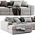 Poliform Dune Chaise Longue Sofa 2: Sleek & Stylish Seating 3D model small image 3