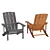 Weatherproof Adirondack Garden Chair 3D model small image 2