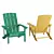 Weatherproof Adirondack Garden Chair 3D model small image 4