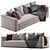 Elegant Minotti Powell Sofa: Sleek Design, Maximum Comfort 3D model small image 3