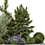 Outdoor Garden Bush and Tree Set 3D model small image 3