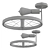 Industrial Pendant Light with Wheel Deco 3D model small image 2
