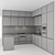 Sleek White & Wood 51: Modern Kitchen 3D model small image 5