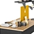 Sleek Yellow iMac for Productive Workplaces 3D model small image 6