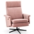 Modern Crescent Swivel Recliner 3D model small image 3