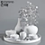 Elegant Decor Set with Tray 3D model small image 3