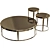 Elegant Amadeus Mirrored Coffee Table 3D model small image 1